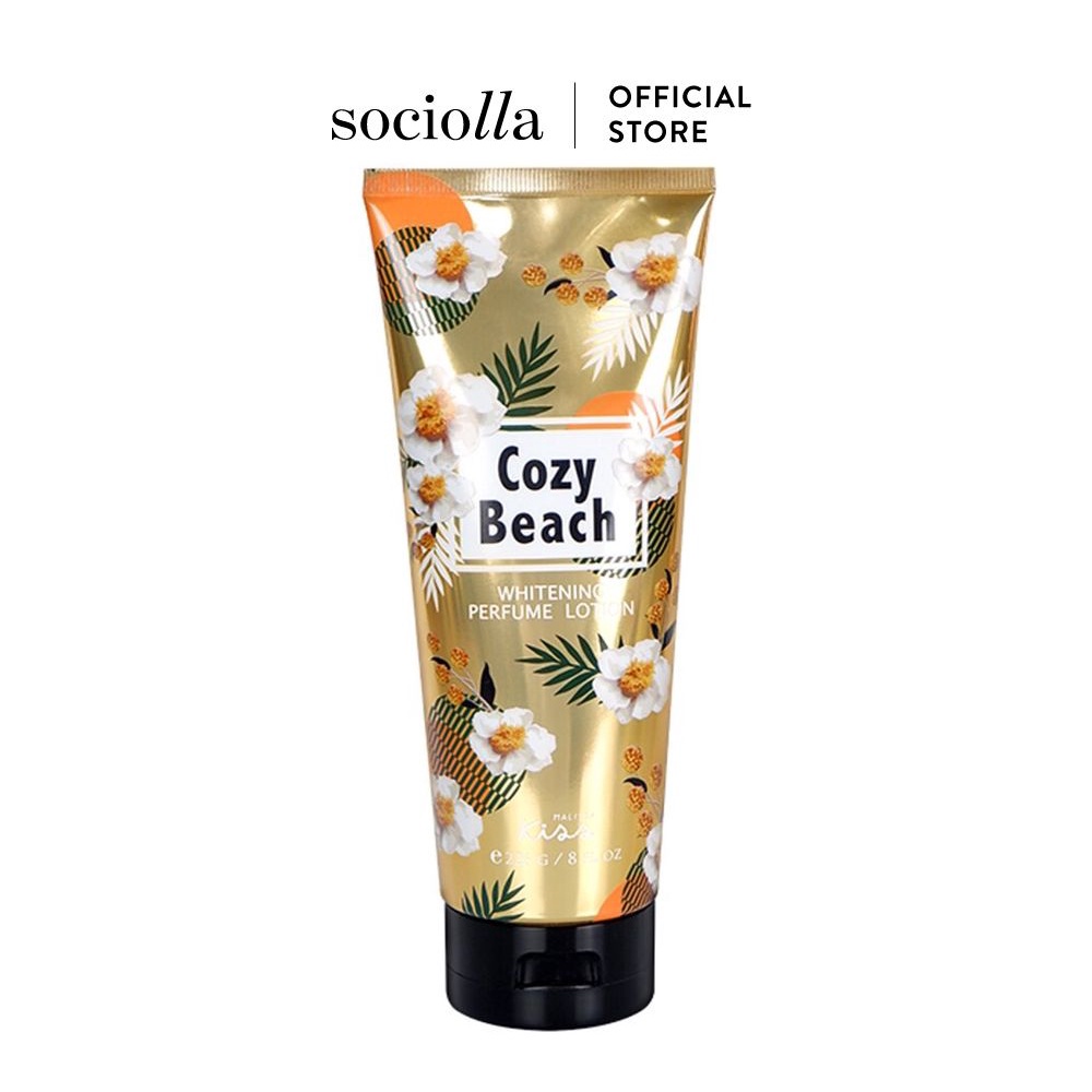 Dưỡng Thể Nước Hoa Sáng Da Hương Cozy Beach Malissa Kiss Whitening Perfume Body Lotion 226 gr