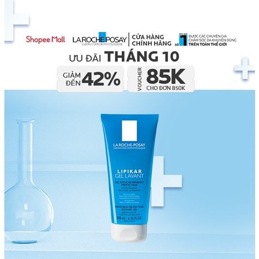 Gel tắm giúp làm sạch làm dịu bảo vệ da dành cho da nhạy cảm phù hợp cho trẻ em La Roche-Posay Lipikar Shower Gel 200ml.