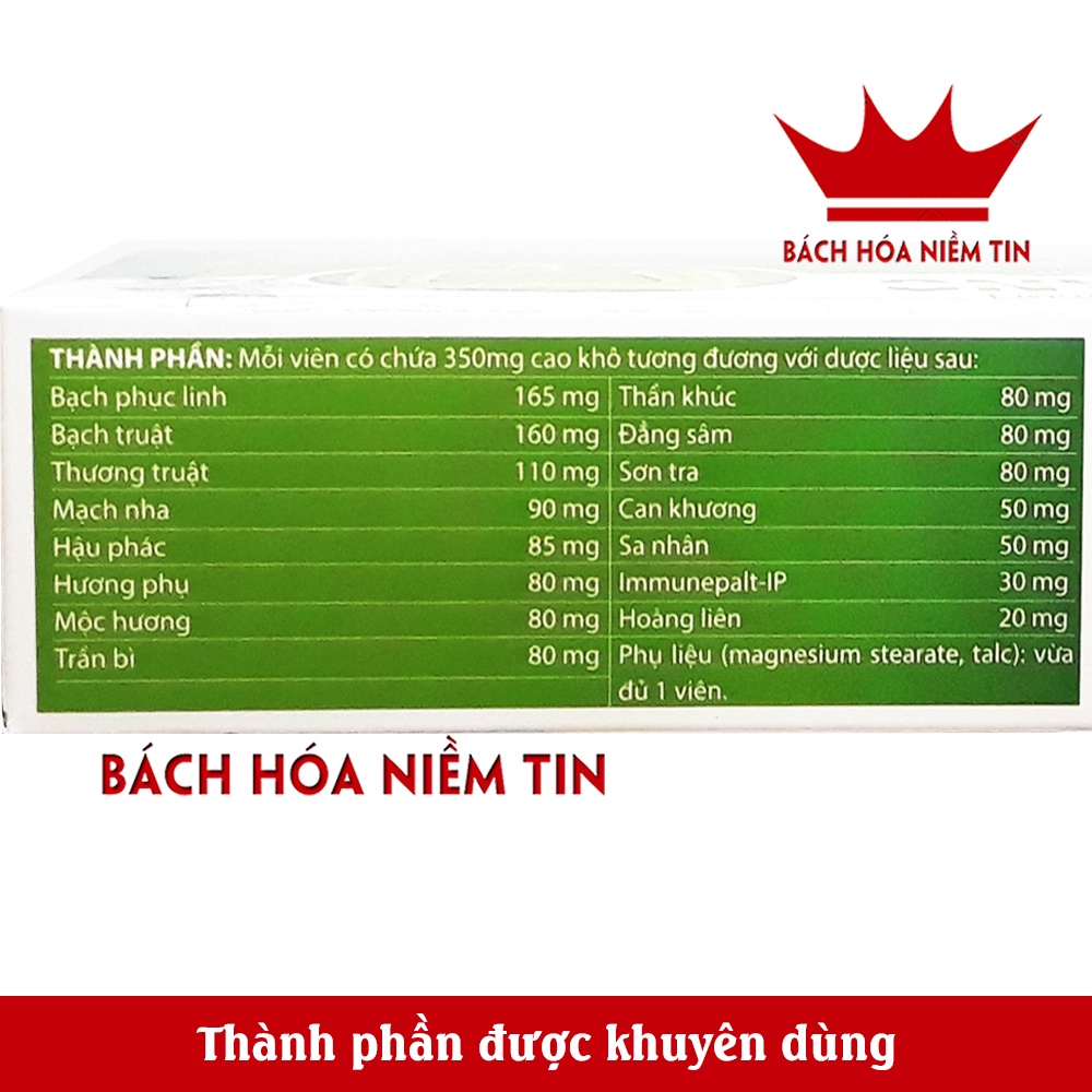 Viên uống Đại tràng Hoàng Liên - giúp tăng cường hệ tiêu hóa, giảm viêm, đau đại tràng cấp và mãn tính - Hộp 30 viên