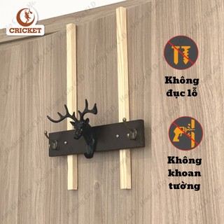 Móc treo tuần lộc phong cách cổ điển không khoan tường