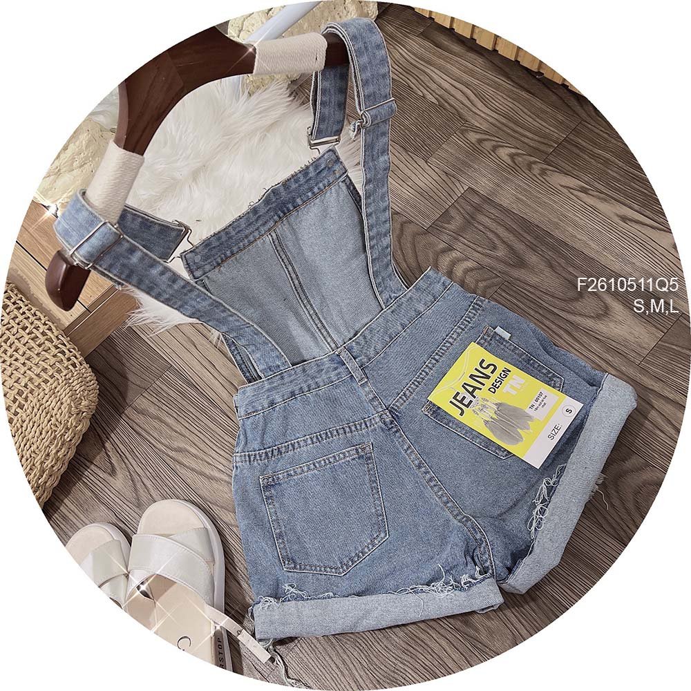 Yếm jean short lai mài rách hàng QC!