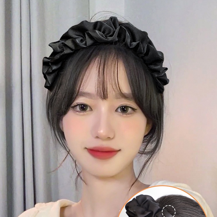 Tóc Mái Giả Nối Dài Kèm Mái / Tóc Giả / Băng Đô Xinh Xắn Cho Nữ