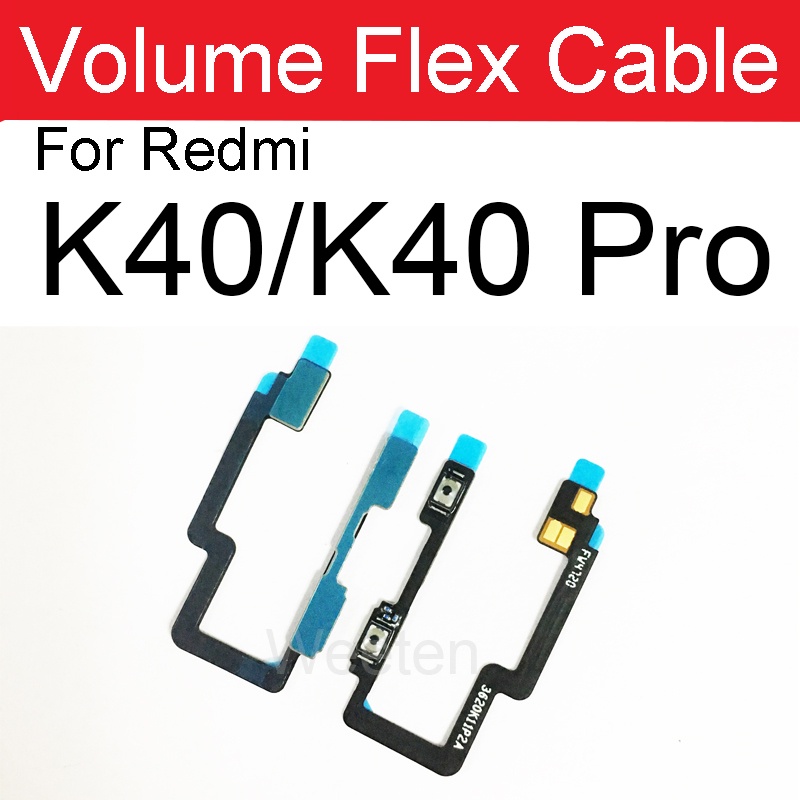 Cáp Flex Nút Âm Lượng Thay Thế Chuyên Dụng Cho Xiaomi Redmi K20 K30 K40 K50 Pro K30i K30s K30 Ultra K40 Redmi
