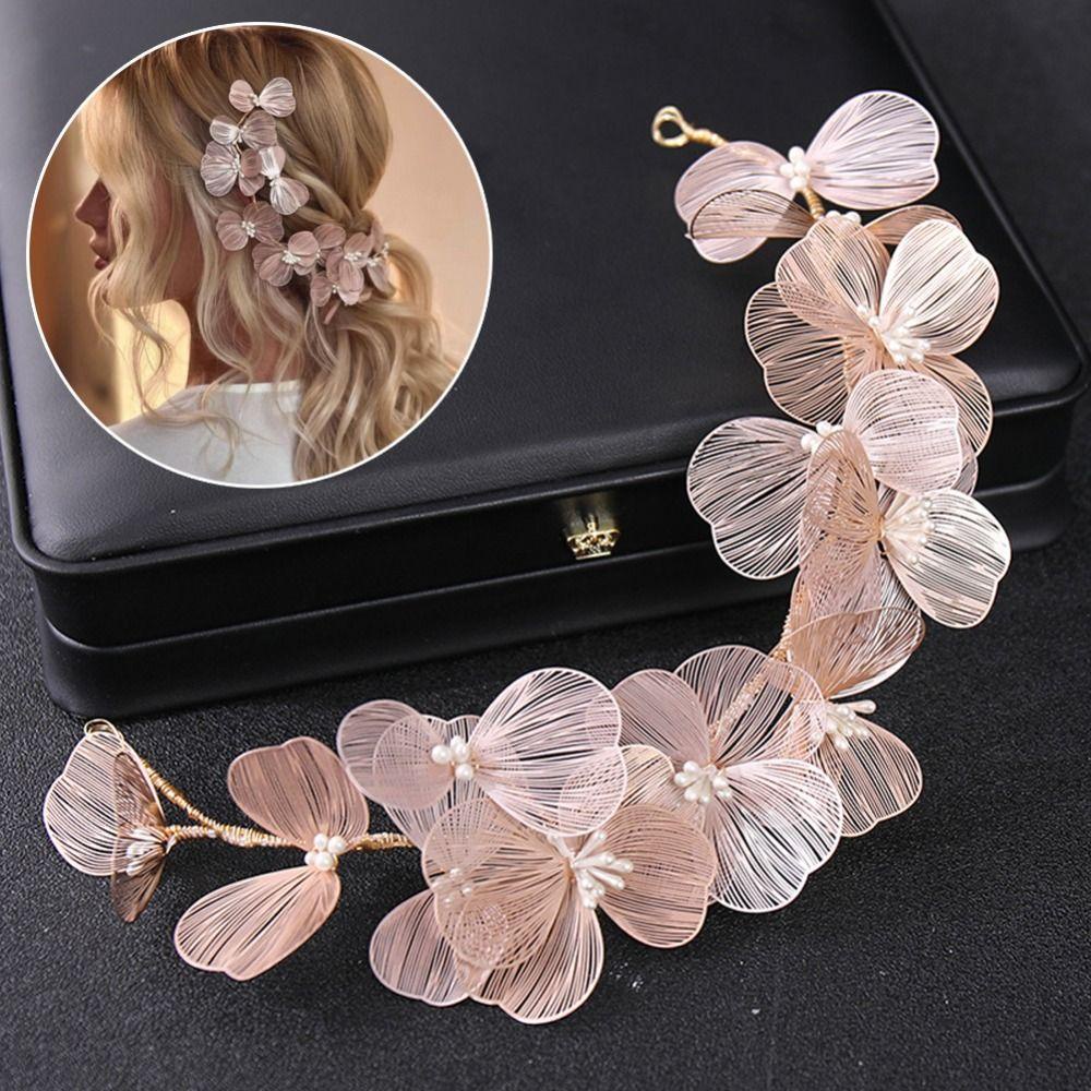 Băng Đô Cài Tóc Hình Lá Cây Cho Tiệc Cưới