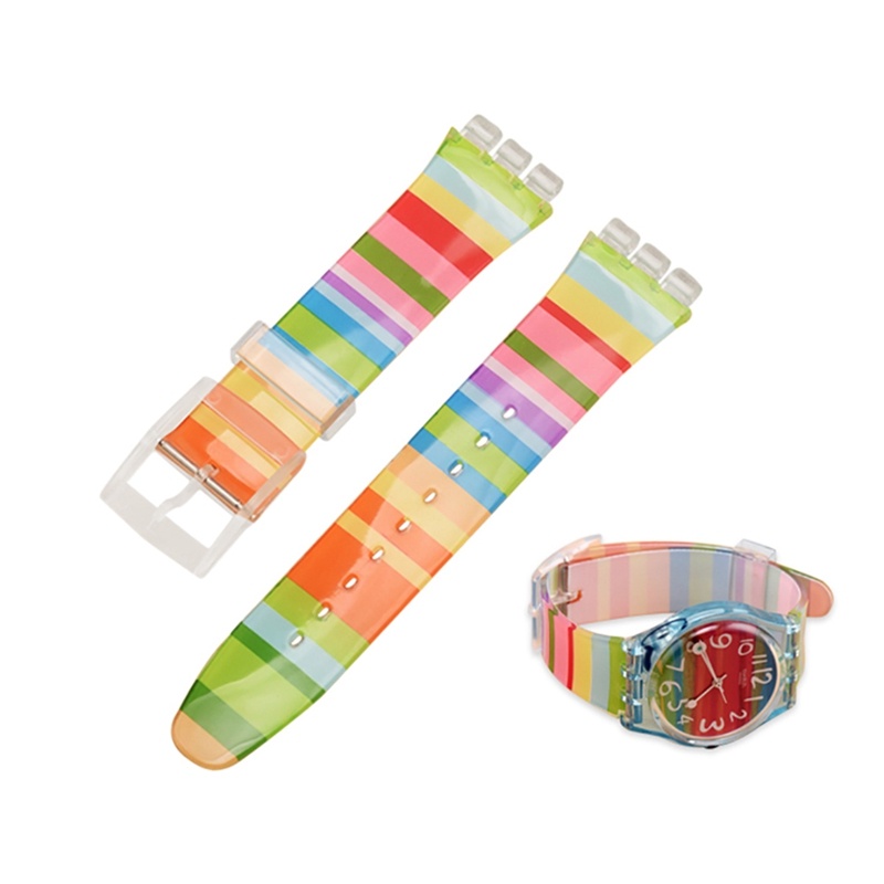 Dây Đeo Thay Thế Bằng Silicone Chống Nước Cho Đồng Hồ Swatch 16mm 17mm 19mm