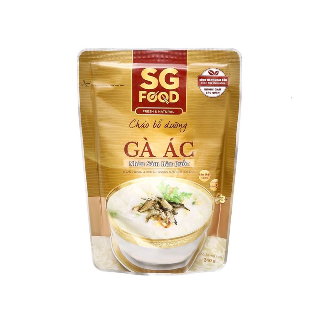 Cháo Tươi SG Food 240g Nhiều Vị Cho Bé Từ 12m+ - Date 07/2023