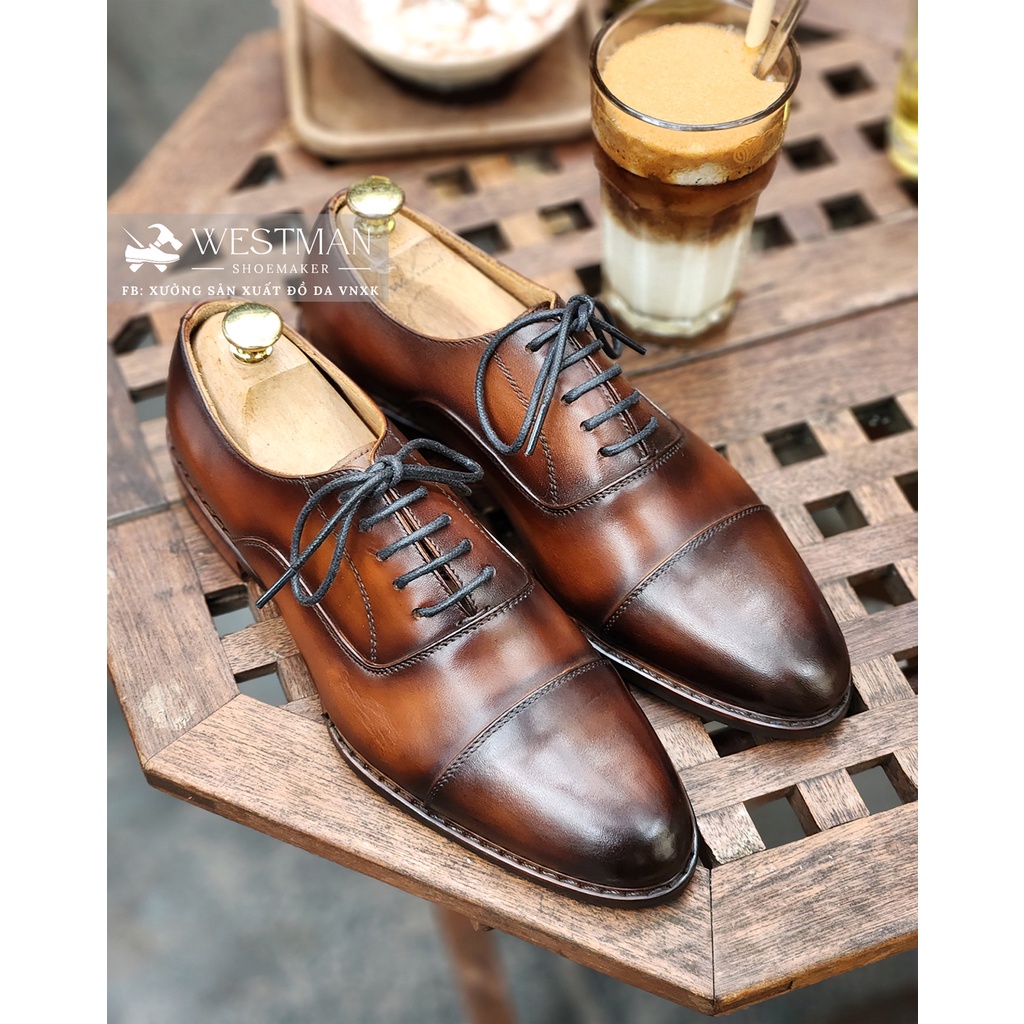 Giày Nam Oxford Captoe Da Thật WESTMAN W0001HM Cao Cấp