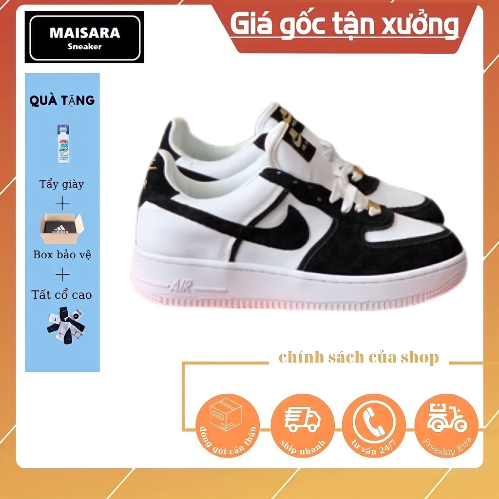 giày_nike trắng đen, giày thể thao nike_air force lông chuột hàng cao cấp full size 36-43