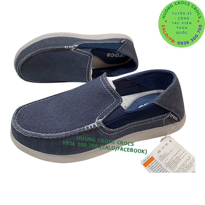 GIÀY LƯỜI CROCS VẢI THÔ SANTA CRUZ II CHO NAM MÀU NAVY