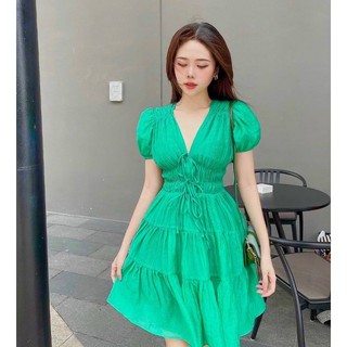 Đầm nhún vai cổ v 60kg - 90kg