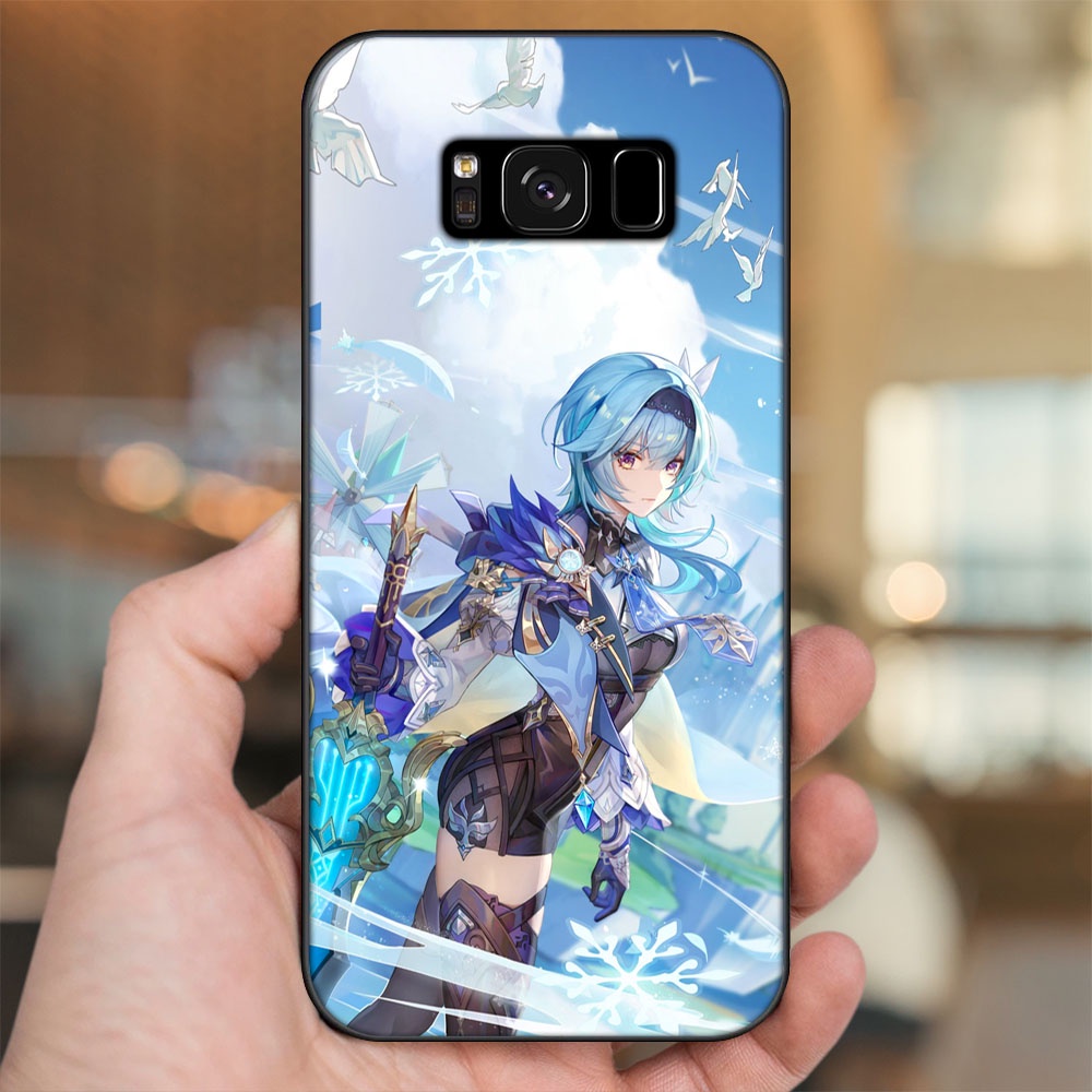 Ốp lưng Samsung S8, S8 Plus viền đen in hình Eula Genshin Impact
