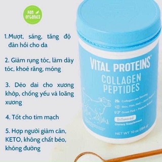bột Vital Proteins collagen peptides .bill mỹ