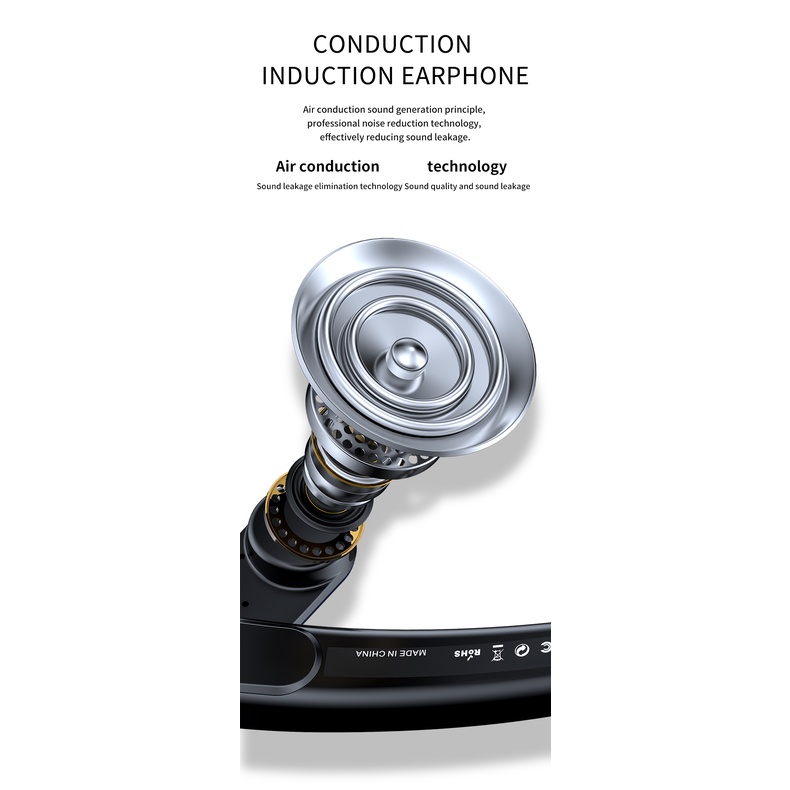 Dẫn Truyền Xương Bluetooth Tai Nghe Giảm Tiếng Ồn Thể Thao Chống Nước Không Dây Tai Nghe Nhét Tai Có Mic Móc Tai Tai Nghe Tai Nghe Nhét Tai