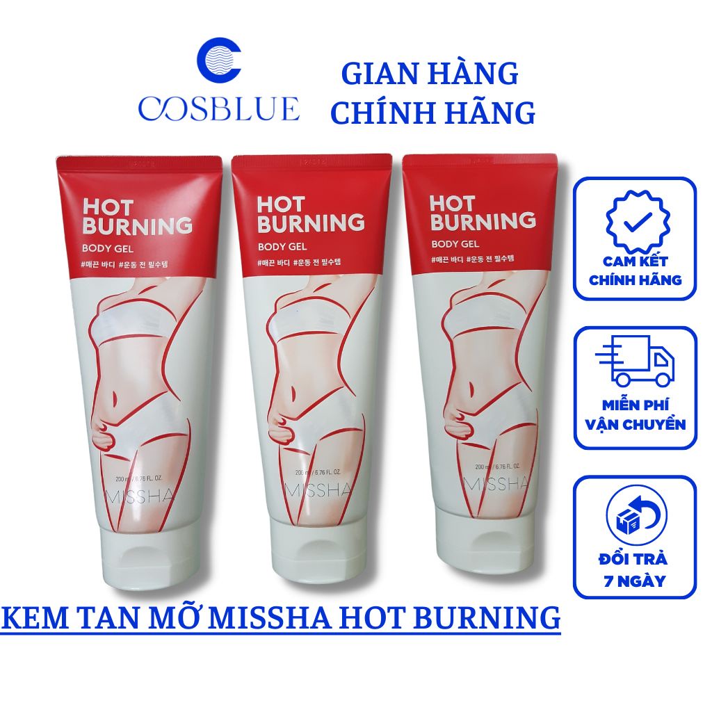 KEM TAN MỠ BỤNG BODY MISSHA HOT BURNING 200ML HÀN QUỐC - GEL TAN MỠ TẠO GIÁNG THON GỌN