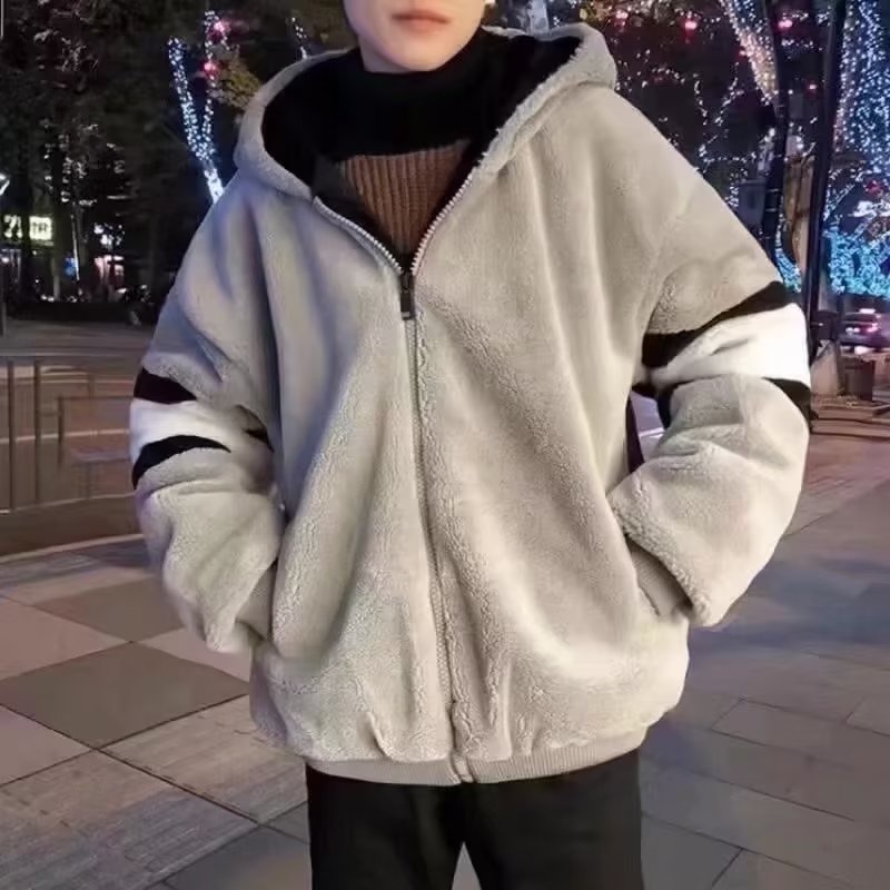 Mùa Thu Đông Cừu Lông Cừu Áo Khoác Nam Cotton Áo Len Cừu Phiên Bản Hàn Quốc Hợp Thời Trang ins Áo Khoác Cotton Rời Hợp Thời Trang m-3xl