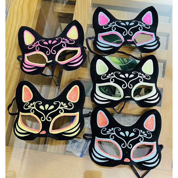 Mặt nạ cáo nửa mặt hoá trang cosplay / mặt nạ hoá trang haloween