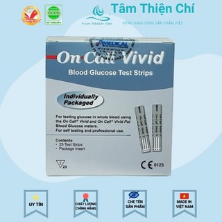 Que thử đường ACON On Call Vivid hộp 25 test rời (Date 4/2023)