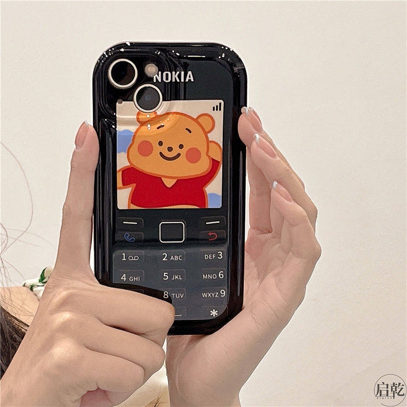 Ốp điện thoại silicone hình gấu Winnie the Pooh thích hợp cho iphone 13promax 12 Xr Xsmax 7 8