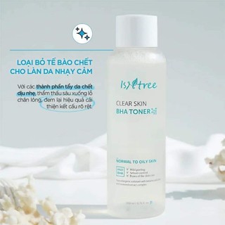 Nước cân bằng isntree clear skin bha toner 200ml