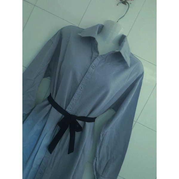 ĐẦM SƠ MI JEANS XẺ TÀ