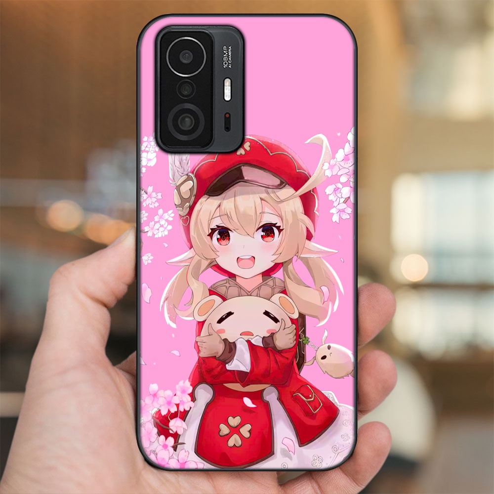 Ốp lưng Xiaomi 11T Pro 5G viền đen in hình Klee Genshin Impact