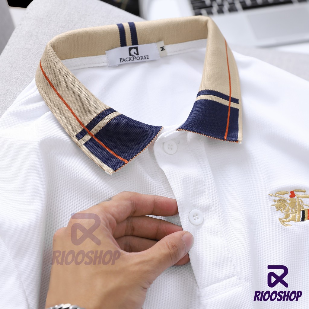 Áo polo nam có cổ, áo thun nam basic trắng, đen vnxk, đơn giản, ngắn tay, bigsize, vải dày, form suông RIOOSHOP RSP003