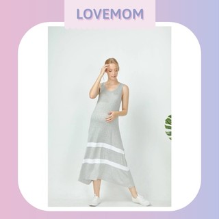 Đầm thun maxi dài sát nách - Đầm bầu, đầm cho con bú