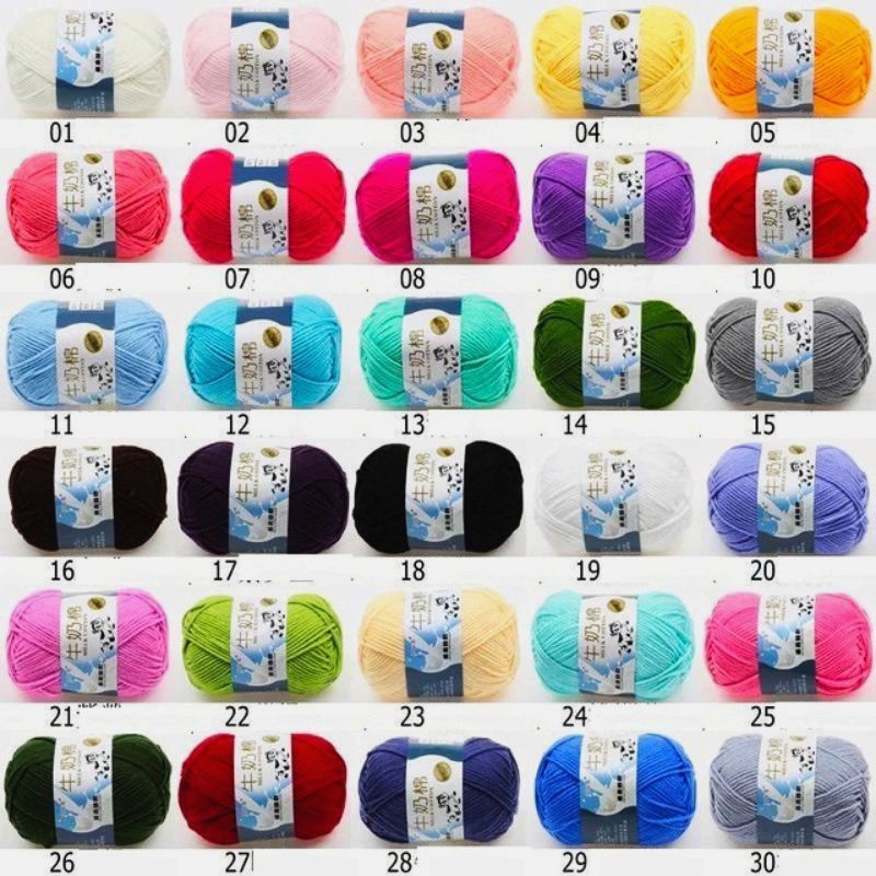 MILK COTTON BÒ 50G MÀU 01-50