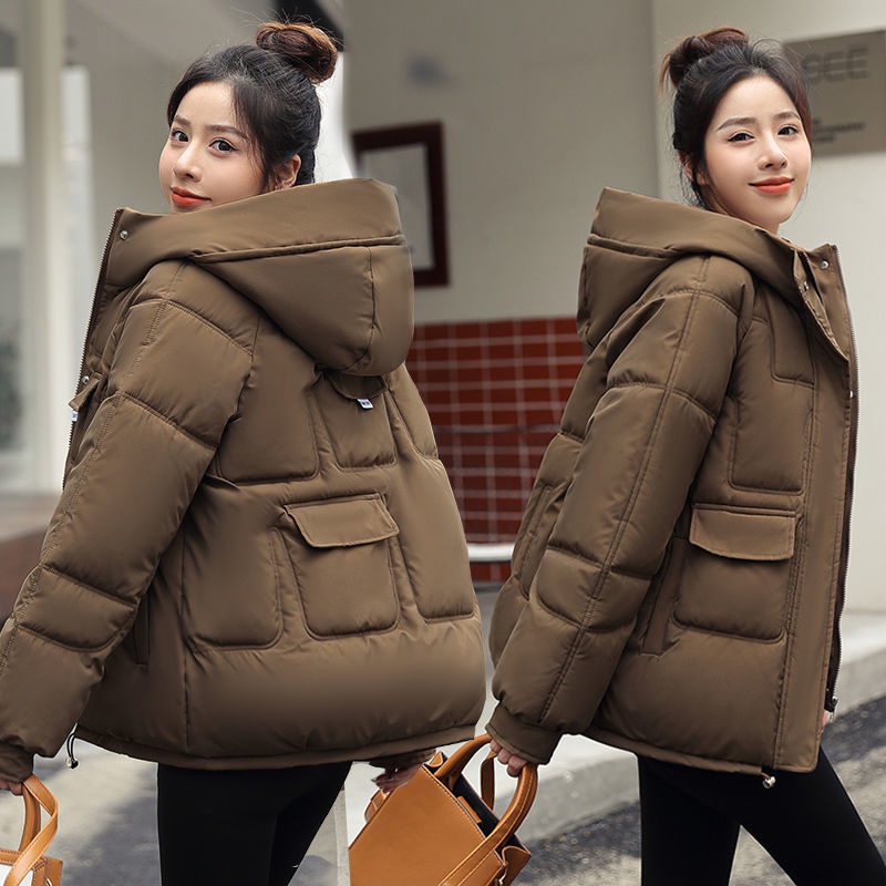 Áo Khoác Phao Dáng Rộng Bằng Cotton Phong Cách Hàn Quốc Chất Lượng Cao Thời Trang Mùa Đông Cho Nữ