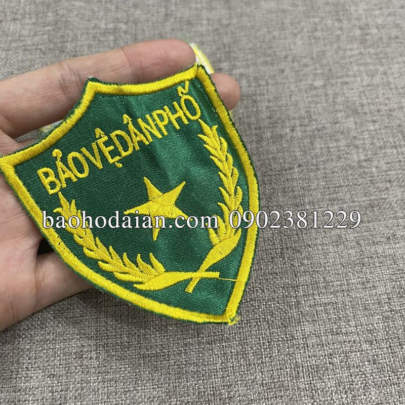 Logo bảo vệ dân phố may sẵn