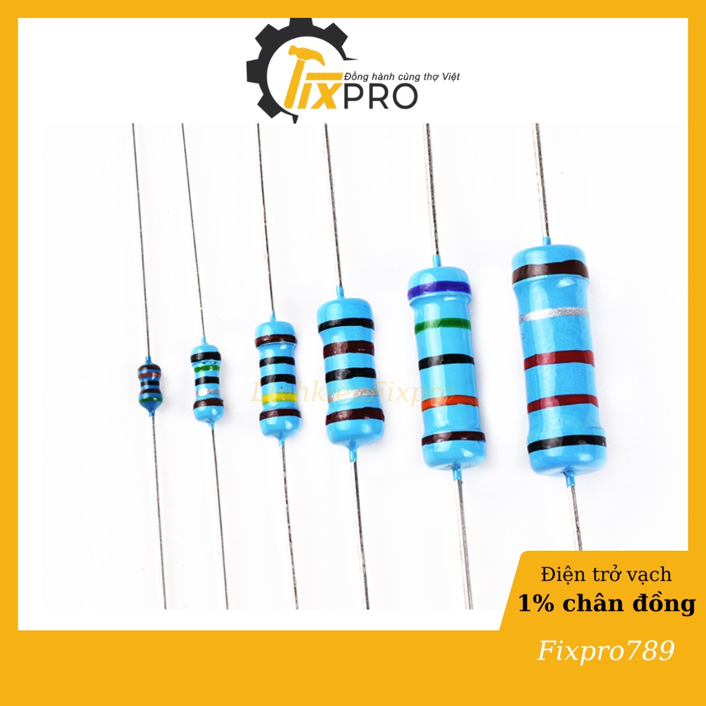 Điện trở 270K 2W chân đồng túi 10c.