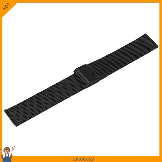Dây đeo đồng hồ thay thế bằng thép không gỉ dạng lưới 18 20 22 24mm