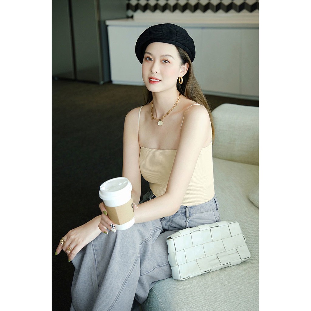 Áo Bra Nữ Thun 2 Dây Có Mút Ngực Gam Màu Pastel Quyến Rũ Siêu Xinh 369