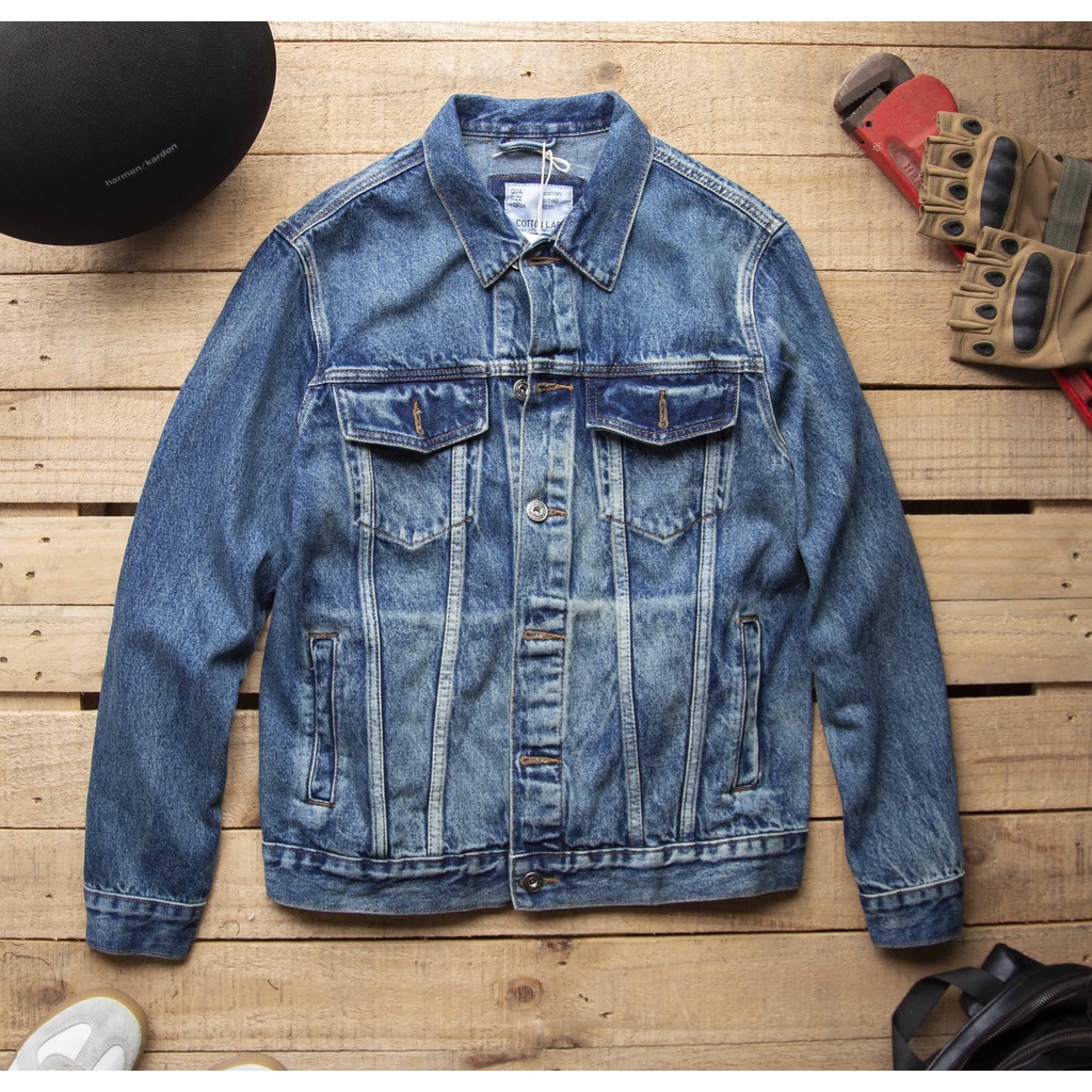 Áo khoác jean nam cao cấp, demin jacket trẻ trung, phong cách đường phố năng động Sonvnxk - AKJLV