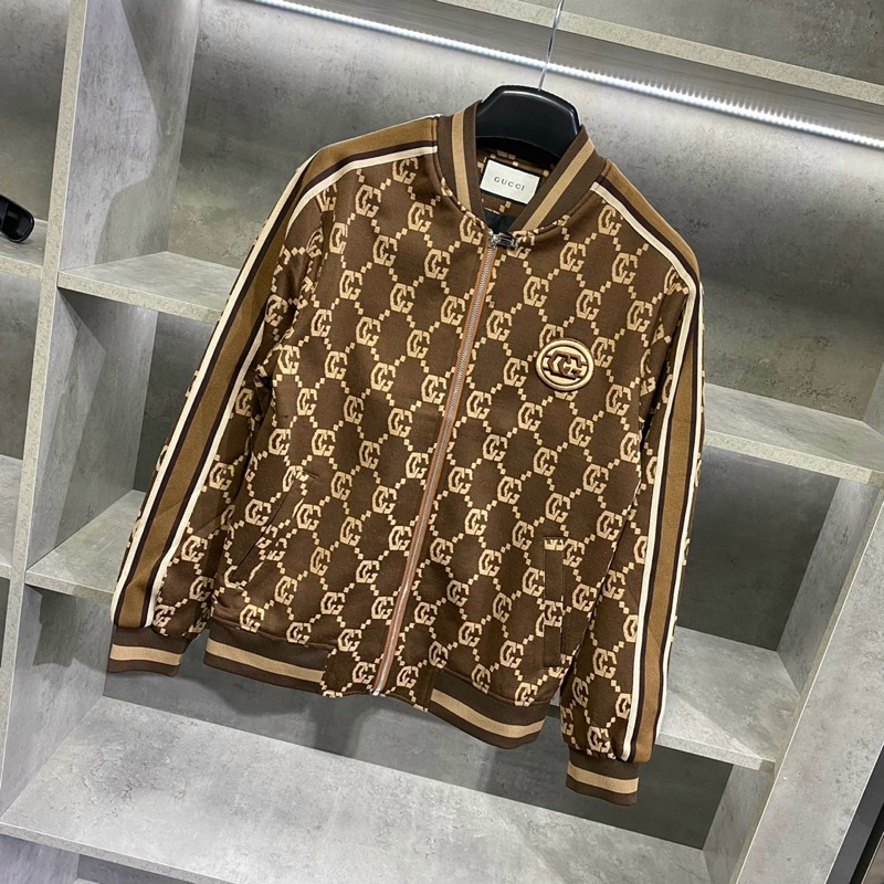 Áo bomber gucci viền tay bản like autk siêu chất, áo khoác nam gucci vải dệt umi sịn 7150