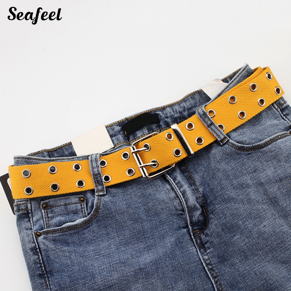 Thắt Lưng Vải Canvas Bản Rộng Cho Nữ