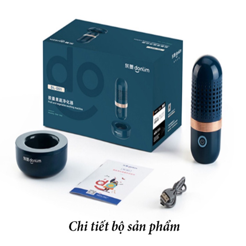 Máy khử trùng, tiệt trùng thực phẩm Donlim chính hãng - Máy rửa rau quả tự động không dây dành cho gia đình