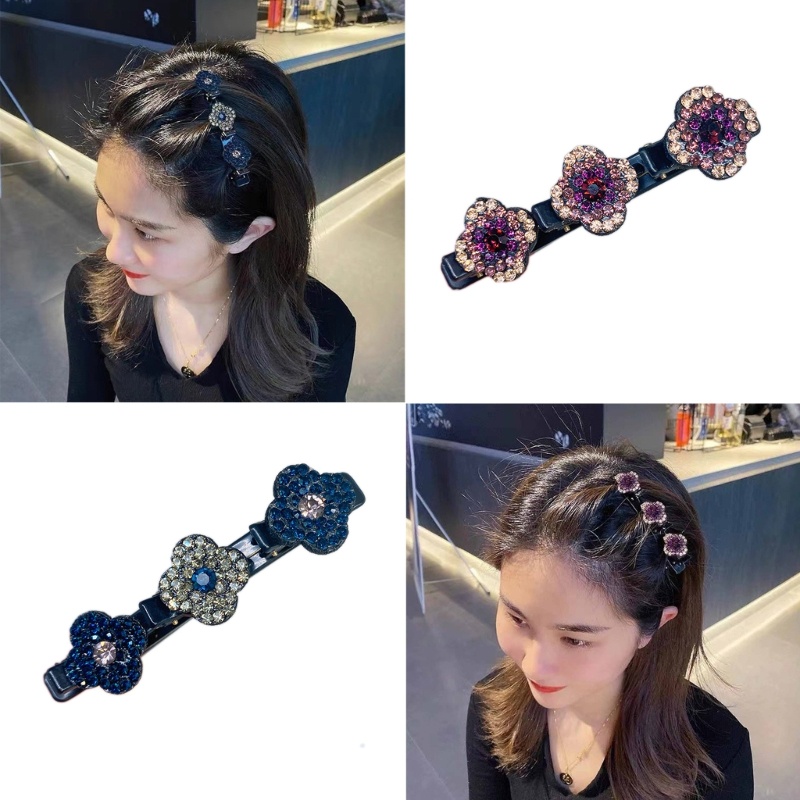 Trâm Cài Tóc Hình Cỏ Bốn Lá Đính Đá Pha Lê Phong Cách Halloween