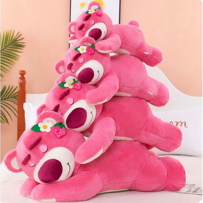 Gấu Bông Tai Dâu Lotso Nằm Ngủ Tai Dâu Dễ Thương