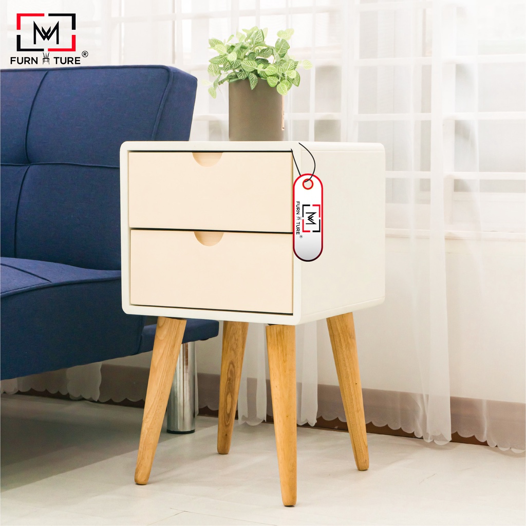 Tab đầu giường TARA - Tủ ngăn kéo gỗ thông cao cấp thương hiệu MW FURNITURE