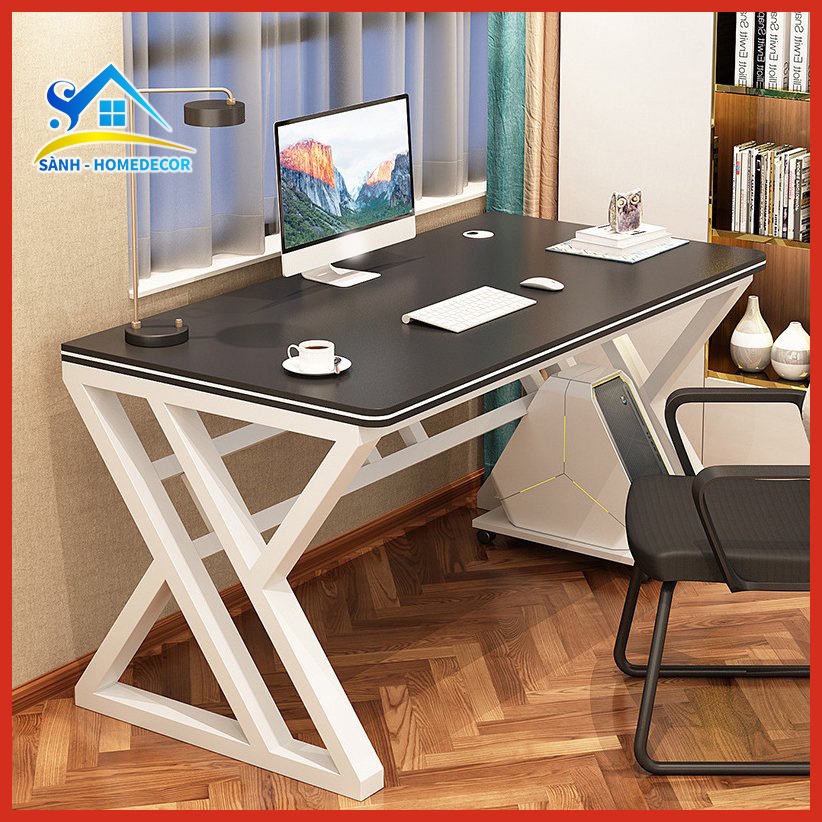 Bàn học thông minh gỗ MFC An Cường chống thấm BGAME-04, bàn học sinh khung sắt sơn tĩnh điện chống gỉ chân chữ X 25x50