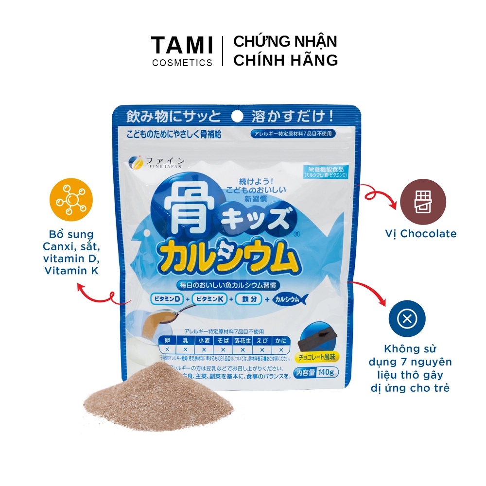 Bột Canxi cá tuyết Fine Japan giúp bé phát triển chiều cao gói 140g TM-FJ-CA01