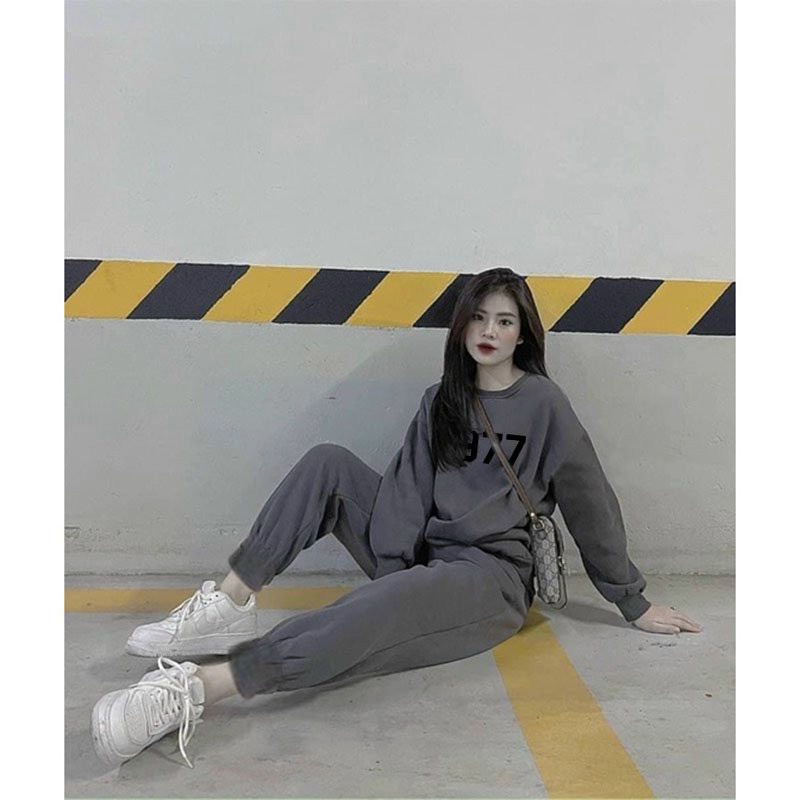 Áo Sweater Loyalboutique Nam Nữ Form Rộng Chất Cotton Nỉ Ngoại Hàng Xuất Cao Cấp Trơn Cổ Tròn Dài Tay