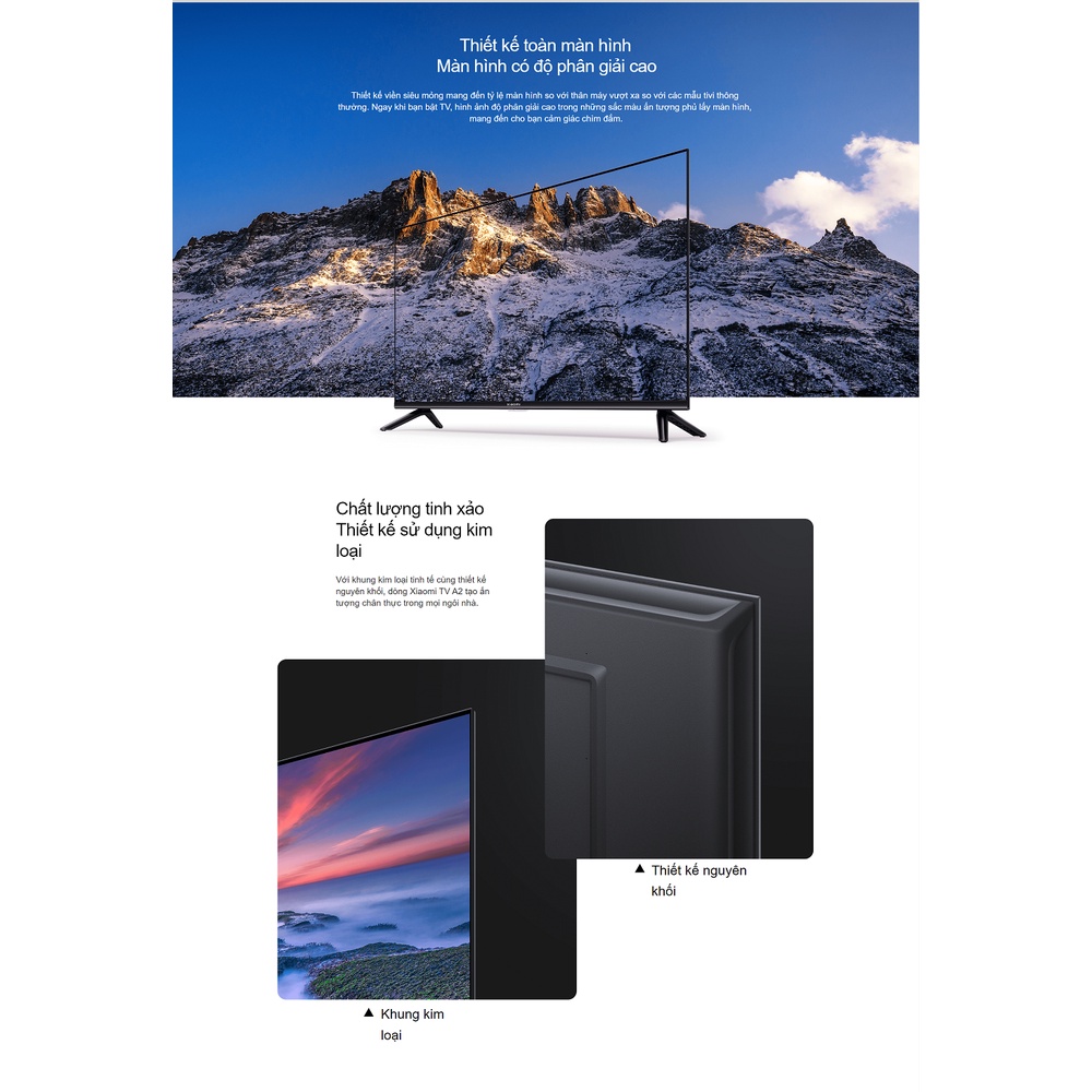 Tivi Xiaomi A2 43inch, Hệ điều hành Android 11, Full HD, A2 L43M7-ETH - Bảo hành 2 năm