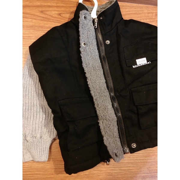 Khoác kaki dày lót lông phối len bé trai hàng qc siêu đẹp