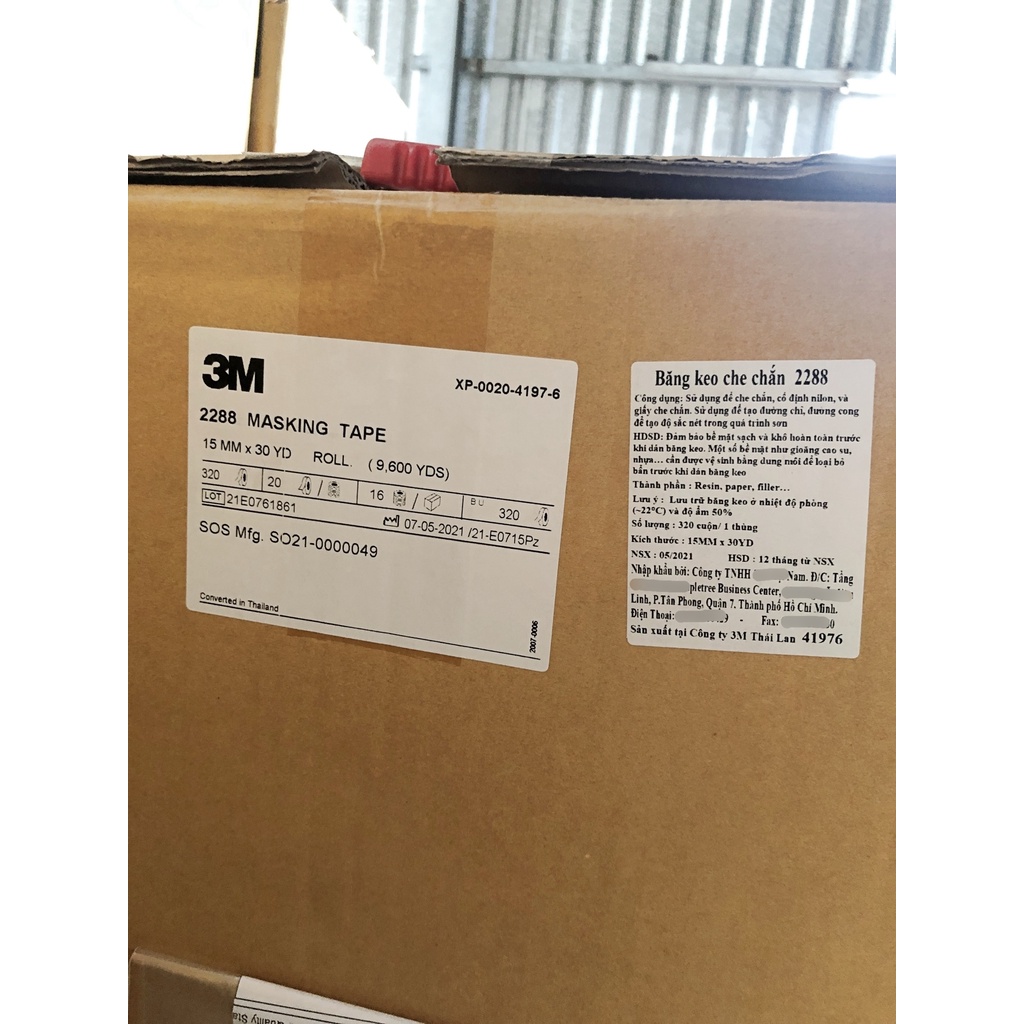 Băng keo giấy dùng che sơn khổ 1,5cm dài 27m Masking Tape 3M