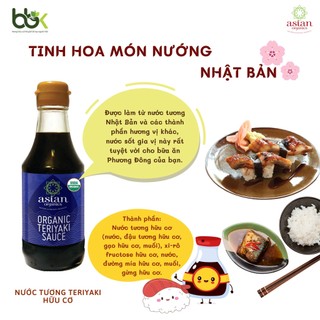 Nước tương Teriyaki hữu cơ Asian Organics 200ml Organic Teriyaki Sauce