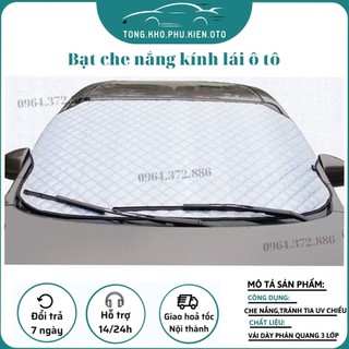 Bạt che nắng kính lái xe ô tô hàng dày phản quang 3 lớp - có ảnh thật
