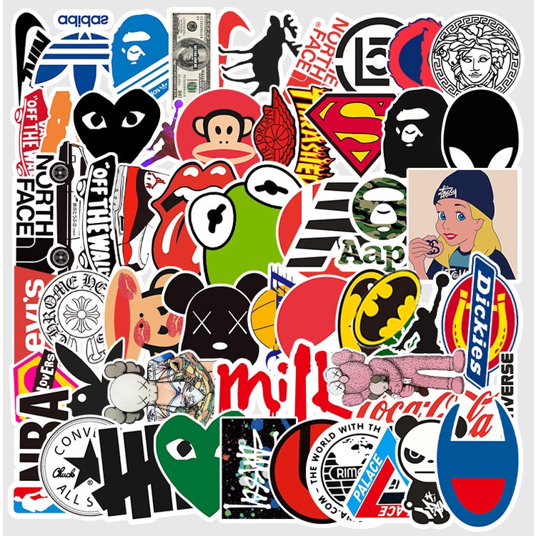 Sticker decal chống thấm nước cao cấp dán điện thoại , laptop , điện thoại , mũ bảo hiểm , vali