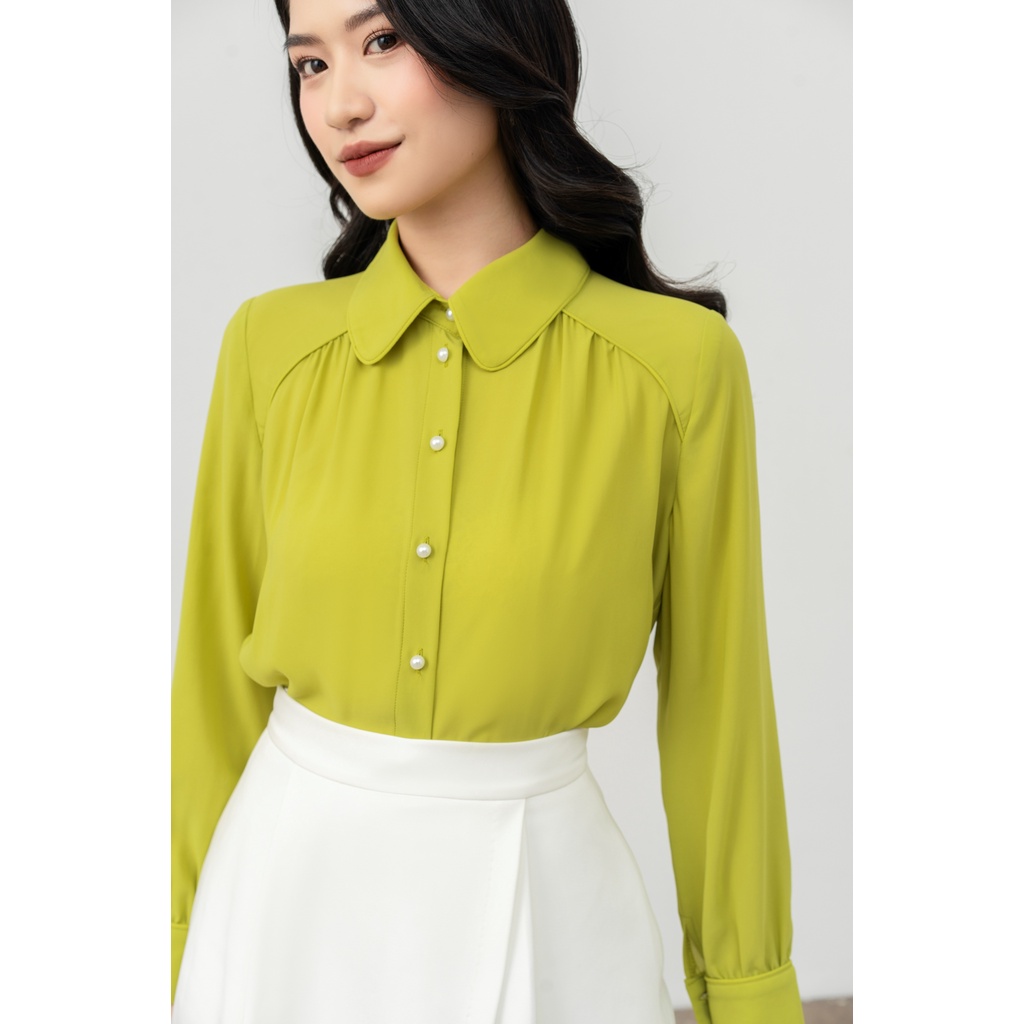 Áo Sơ Mi Nữ Cổ Sen Dài Tay Thời Trang Công Sở Thanh Lịch By LEMIA Design - 22A265